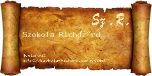 Szokola Richárd névjegykártya
