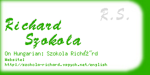 richard szokola business card